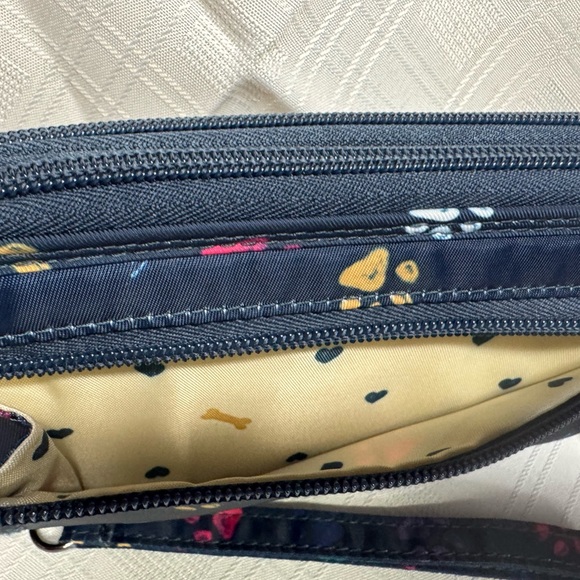 lug Navy Paw Print Wristlet with Multicolor Accents - Picture 4 of 11